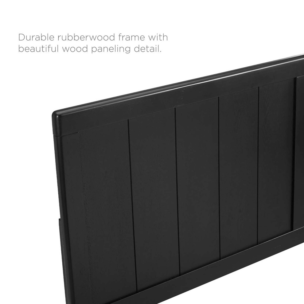 Robbie Twin Wood Headboard Black   Transitional   Headboards   by House Bound  Houzz