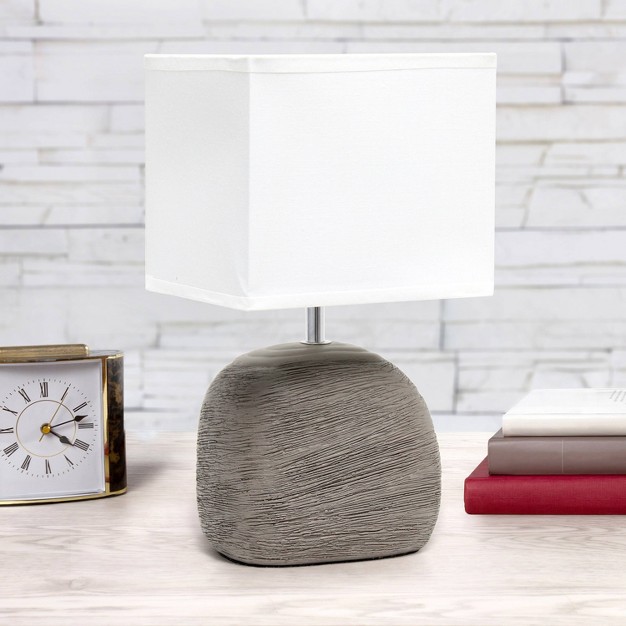 Bedrock Ceramic Table Lamp Brown Simple Designs