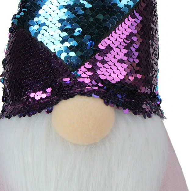 Gnome With Purple And Blue Flip Sequin Hat Christmas Decoration