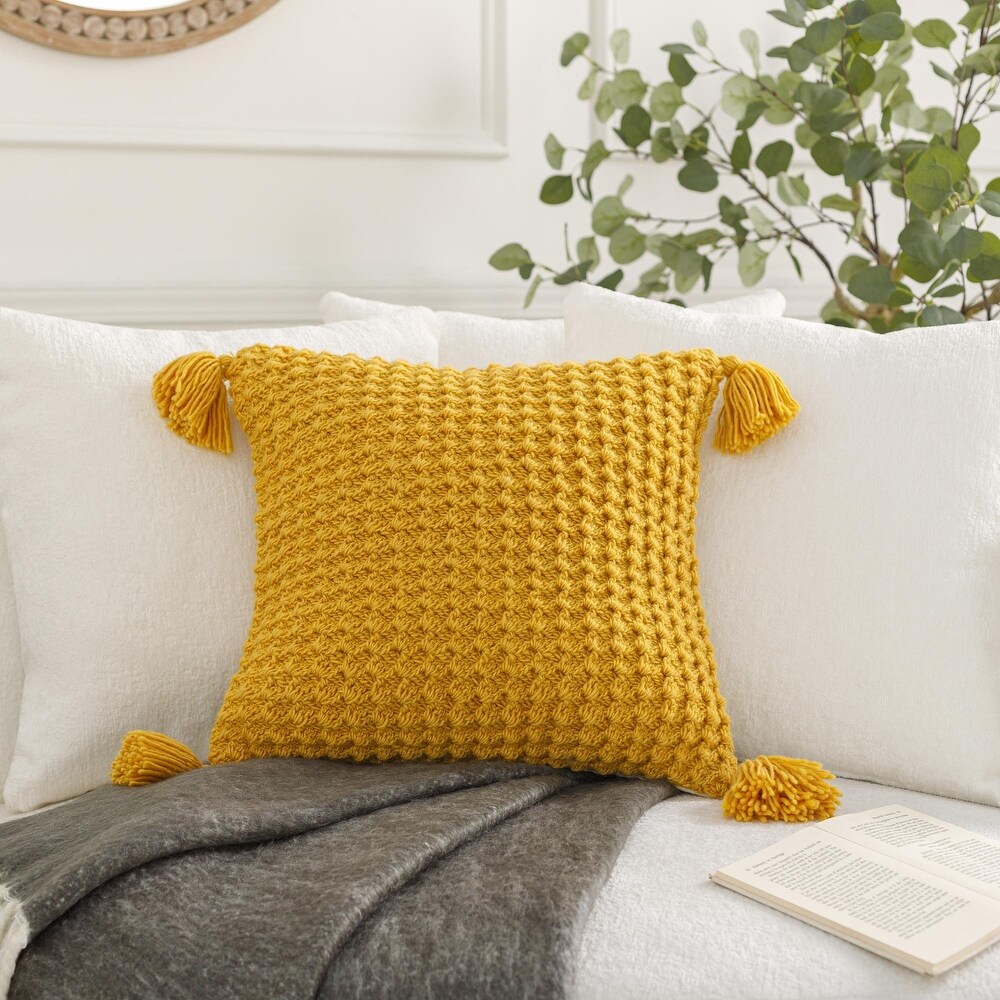 Artistic Weavers Kalae Large Knit Crochet Pattern Throw Pillow