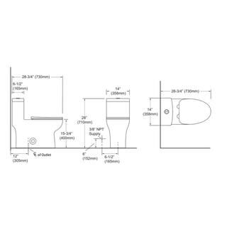 Kingsman Hardware Kingsman Casa Max 1-Piece 1.21.6 GPF Dual Flush Elongated Toilet in White Seat Included CASA-MJ76