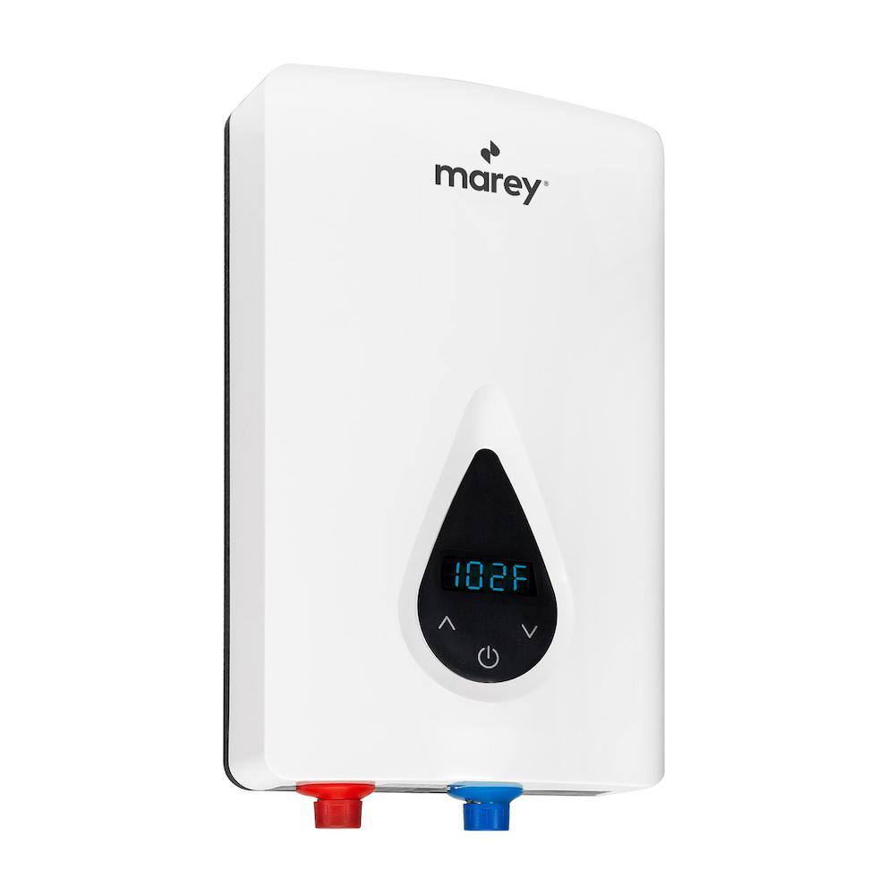 MAREY 14.6 kW 3.5 GPM ETL Certified 220-Volt Self-Modulating Residential Multiple Points of Use Tankless Electric Water Heater ECO150