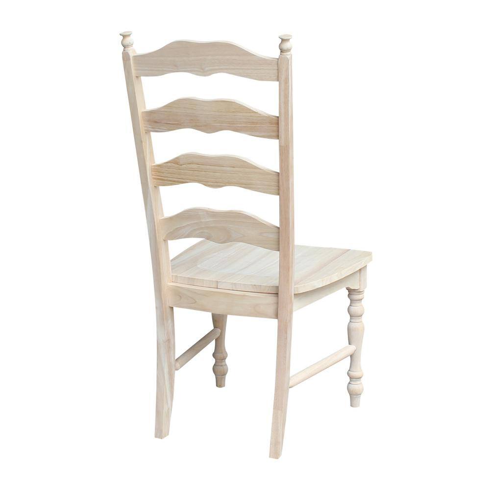 International Concepts Maine Unfinished Wood Ladder Back Dining Chair (Set of 2) C-2170P