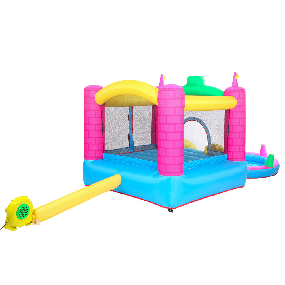 SalonMore Inflatable Bounce House with Blower,Pool & Water Slide & Splash,Multi-color Tank