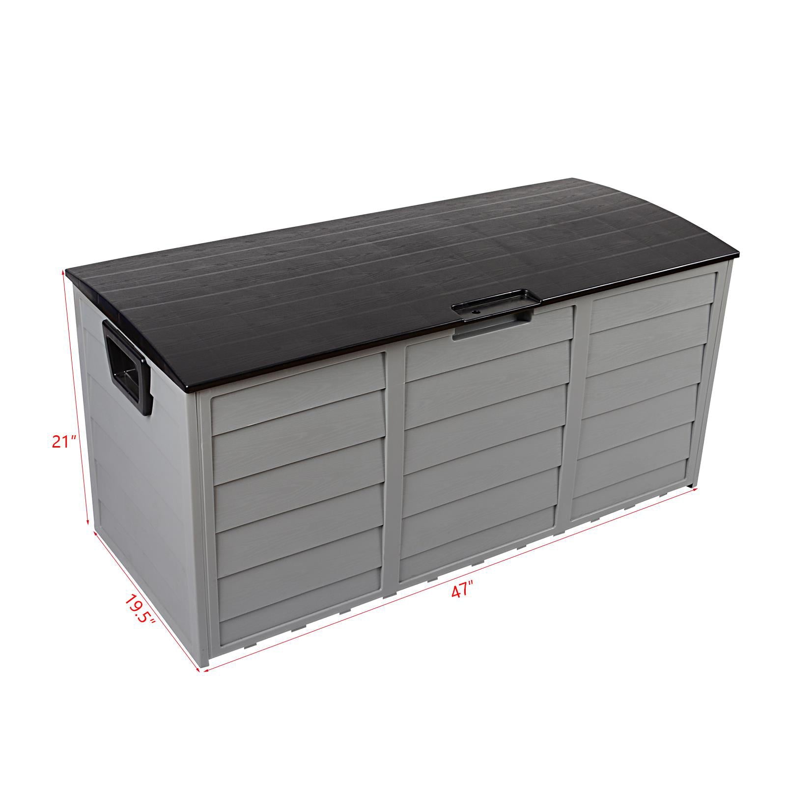 Ktaxon 75gal Outdoor Garden Plastic Storage Deck Box Chest Tools Cushions Toys Black