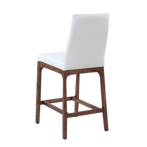 Somette Modern Counter Stool with Solid Wood Base