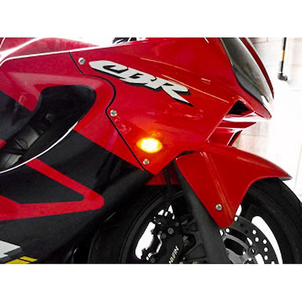 Flush Mount LED Turn Signals Indicators Smoke Lens Compatible with 02-05 Yamaha YZF R1 YZF-R1