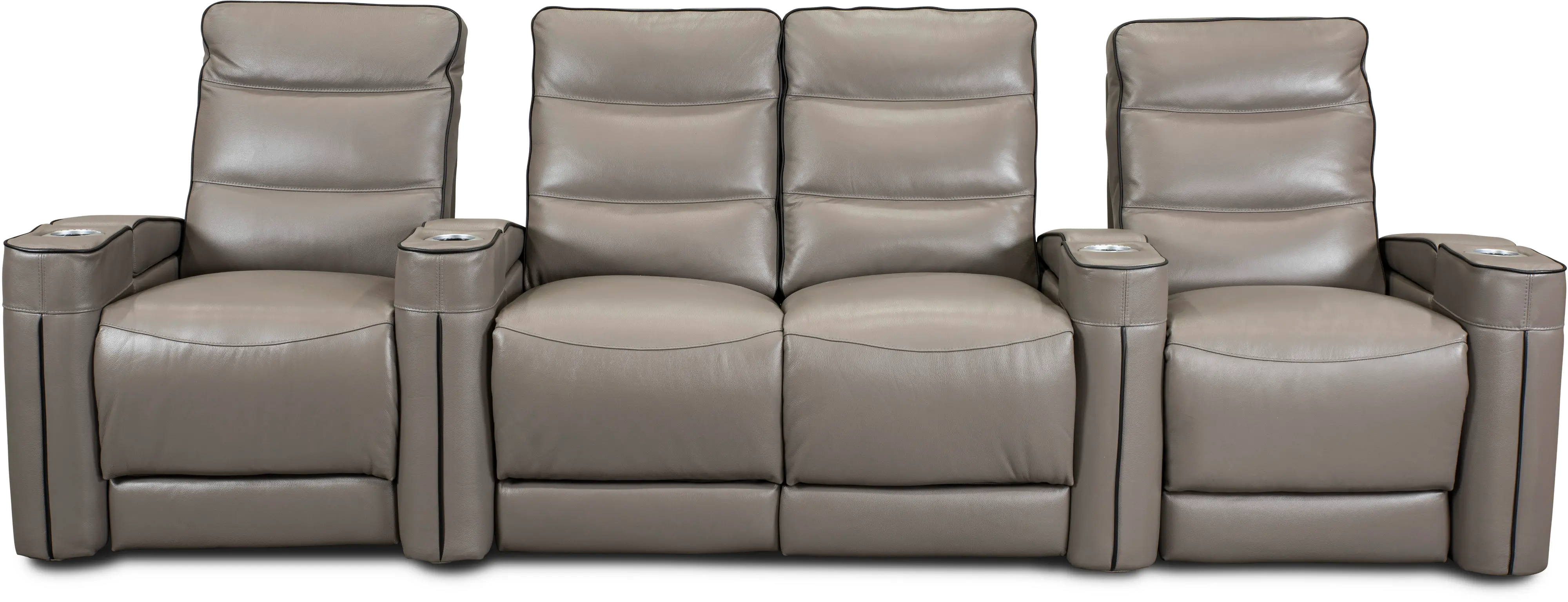 Beckett Leather-Match 3-Piece Home Theater Seating