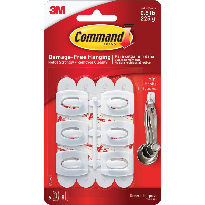 Command Mini Adhesive Hook White