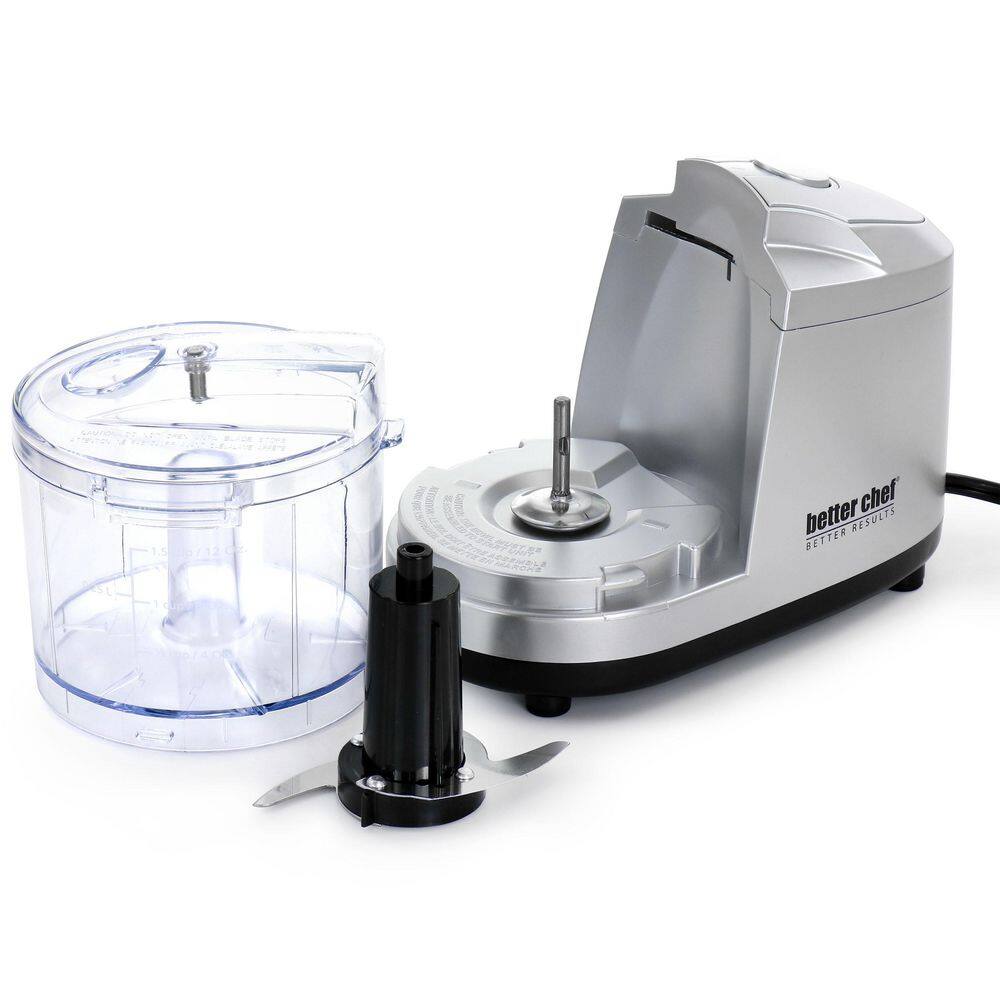 Better Chef 1.5-Cup Safety Lock Compact Chopper Food Processor in Silver 985118697M