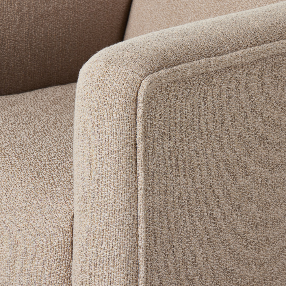 Wellborn Swivel Chair Kerbey Camel   Transitional   Armchairs And Accent Chairs   by Zin Home  Houzz