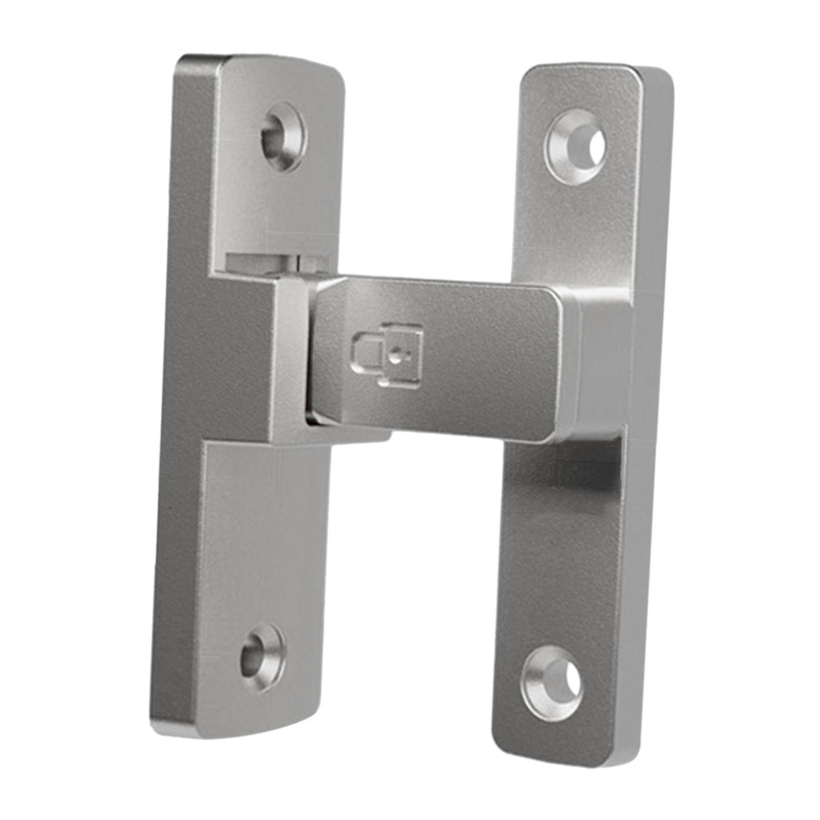 90 Degree Door Latch Guard Door Lock For Bathroom Barn Sliding Door Bathroom Silver