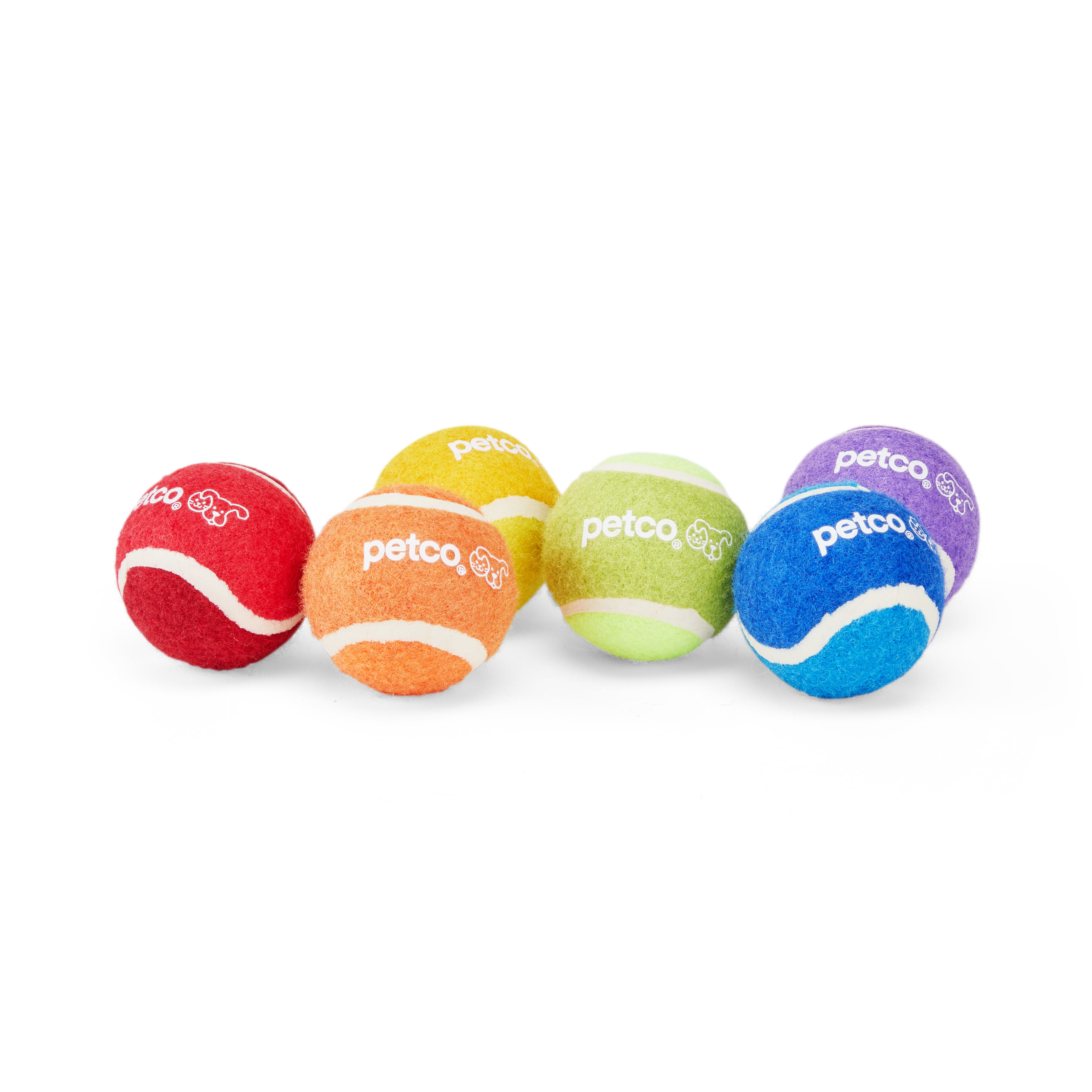 YOULY Rainbow Tennis Balls Dog Toy， Medium