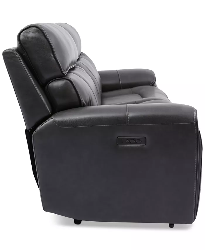 Furniture CLOSEOUT! Hutchenson 2-Pc. Leather Sectional with 2 Power Recliners and Power Headrests