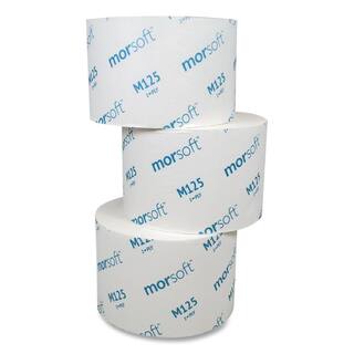 Small 1-Ply Core White Toilet Paper Septic Safe (2500-SheetsRoll 24 RollsCarton) MORM125