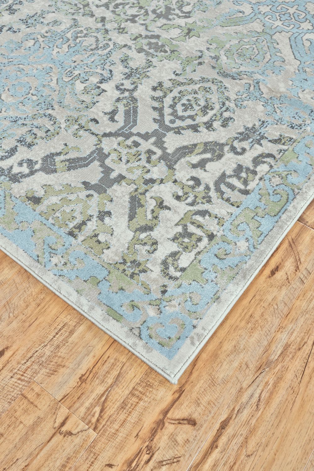 Alessandria Blue and Green Rug by BD Fine