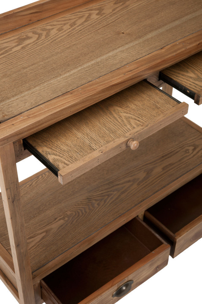 Jacob Console  With Storage Drawers Weathered Oak   Transitional   Console Tables   by Rustic Home Furniture Deco  Houzz