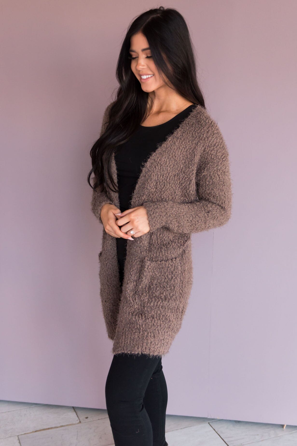 Soft & Cuddly Modest Sweater Cardigan