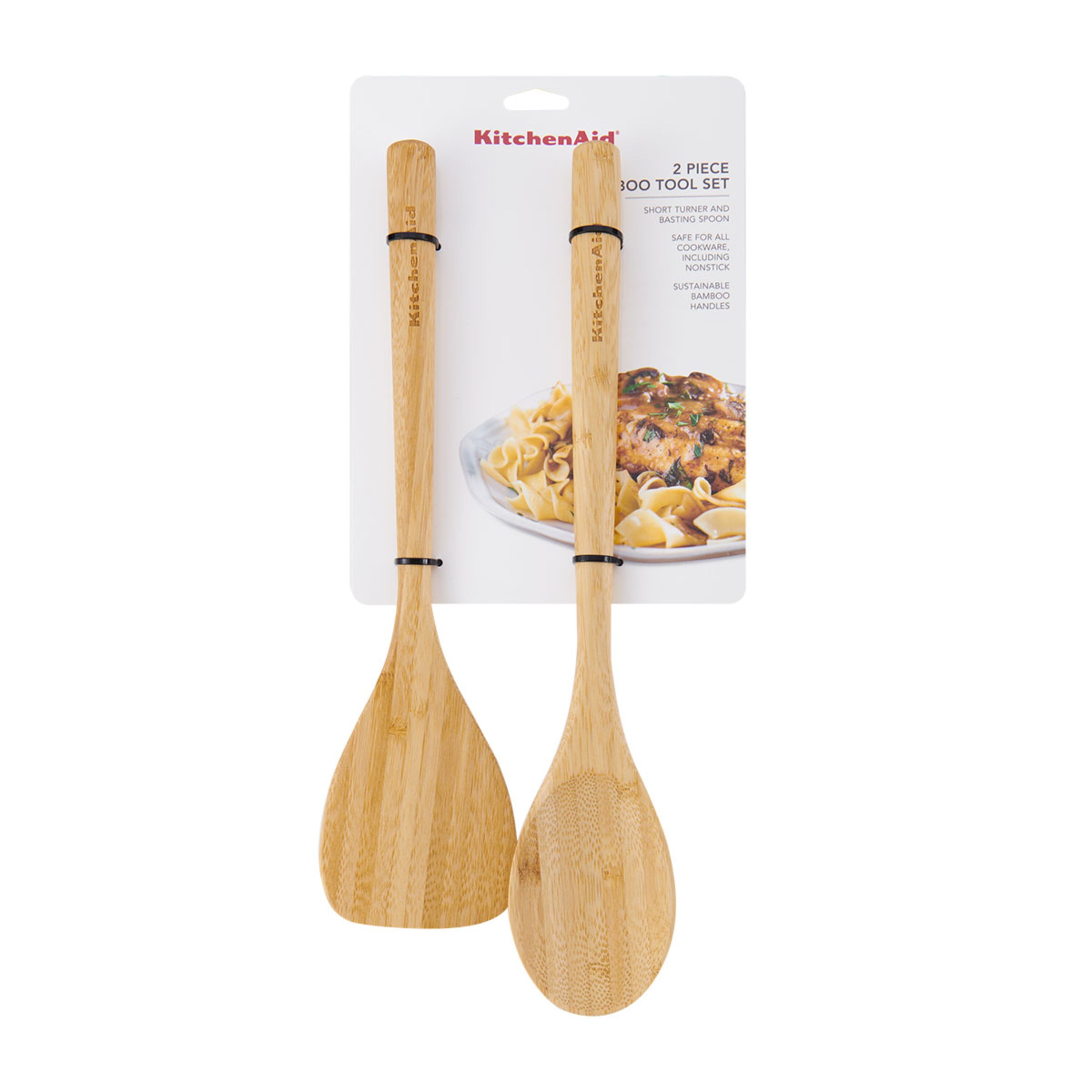 Kitchenaid Bamboo 2-Piece Spoon and Short Turner