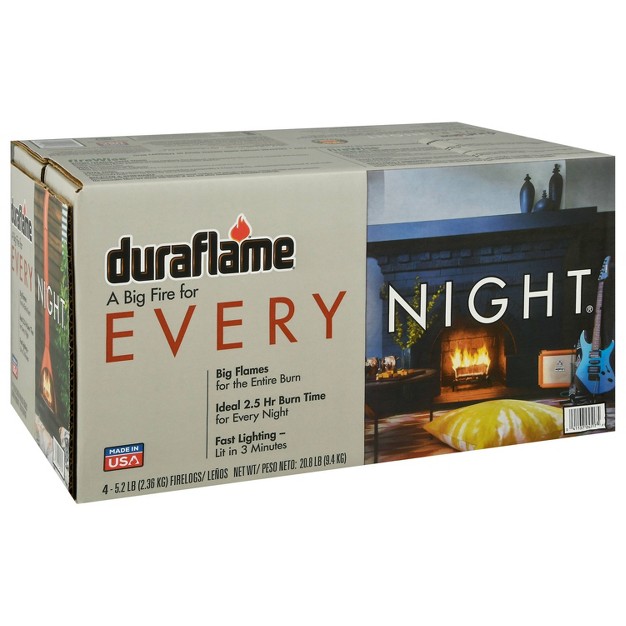 Duraflame 4pk 5 2lbs Every Night Firelogs