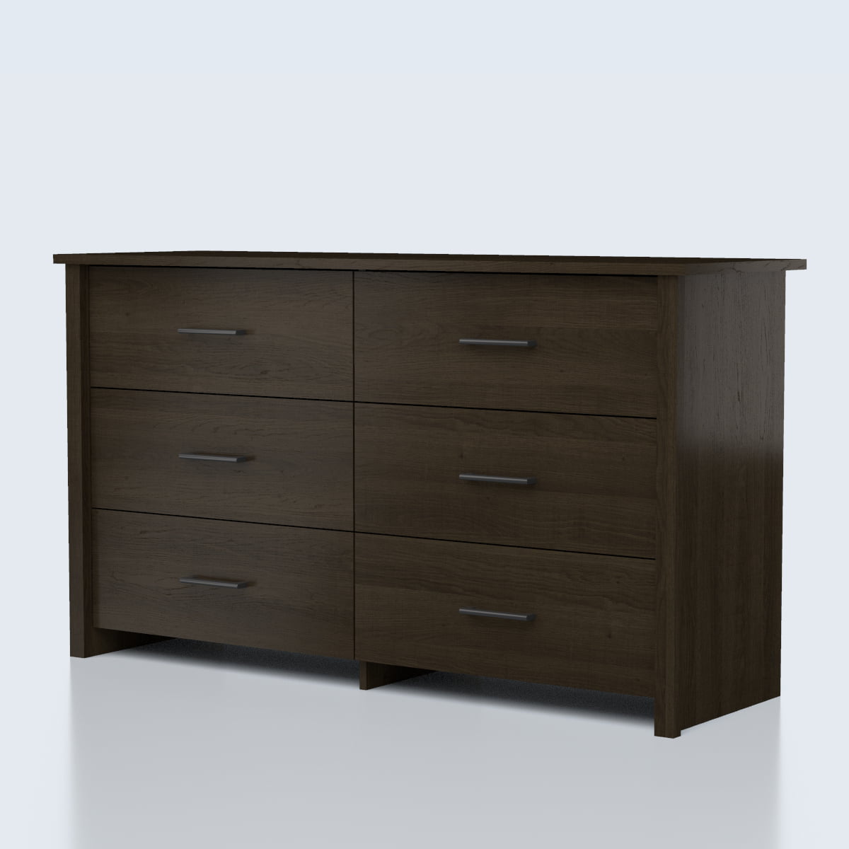 Mainstays Hillside 6-Drawer Dresser, Espresso Finish