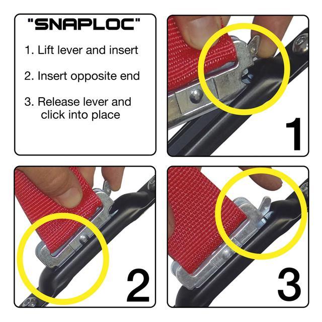 Snap-Loc SLTE212RR 2 in. x 12 ft. E-Strap Ratchet with Hook & Loop Storage Fastener