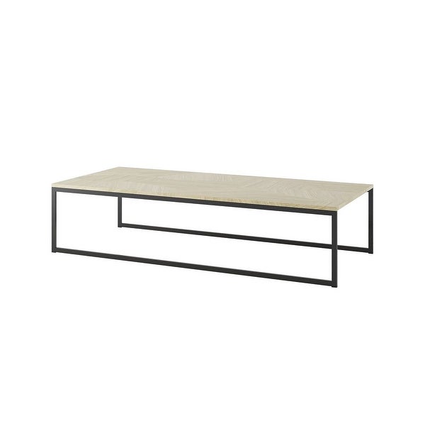 Manhattan Comfort Celine 53.14 Coffee Table with Steel Legs