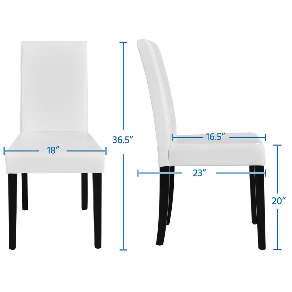 Yaheetech 4pcs High Back Dining Chairs ， White