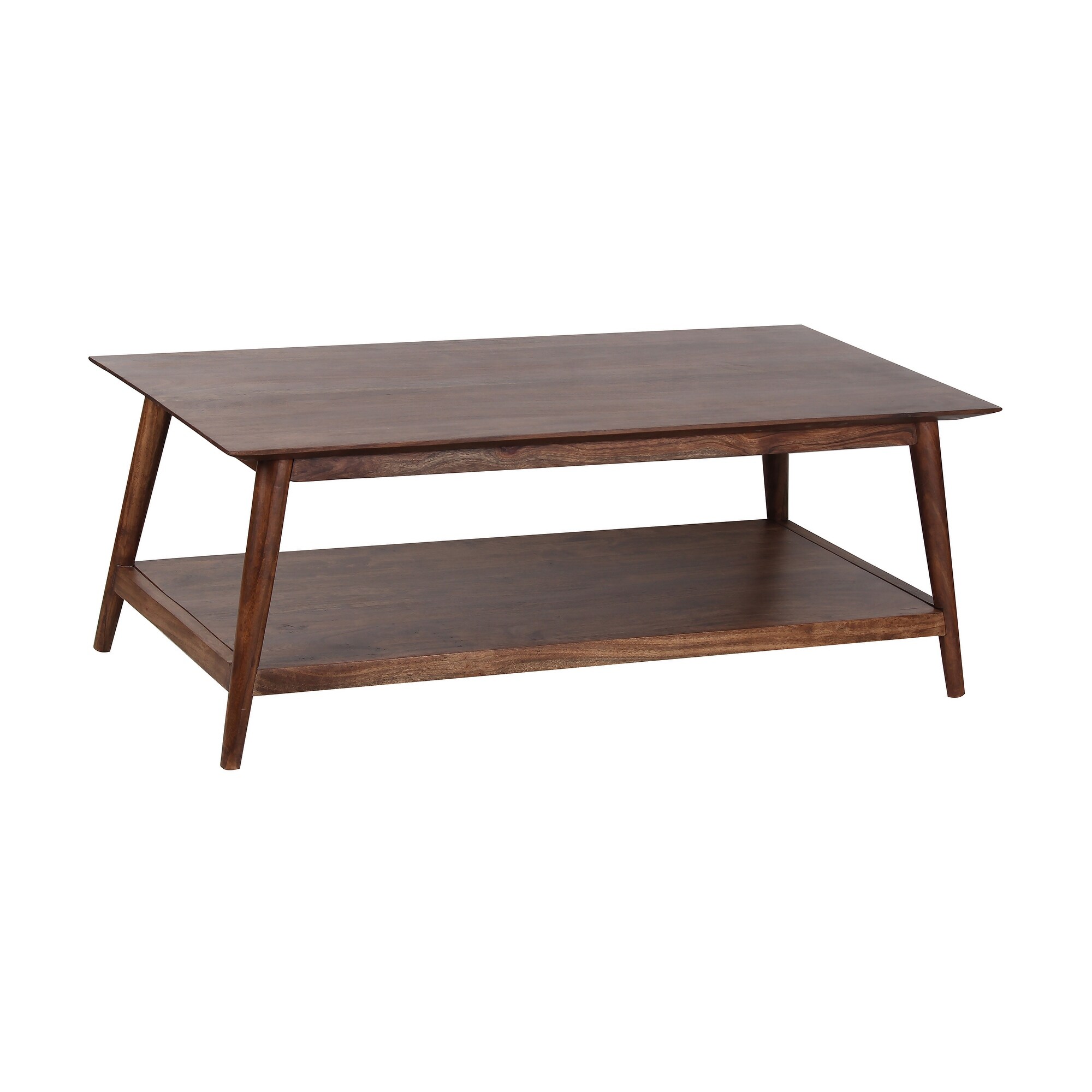 Porter Designs Portola Transitional Solid Acacia Wood Coffee Table， Brown