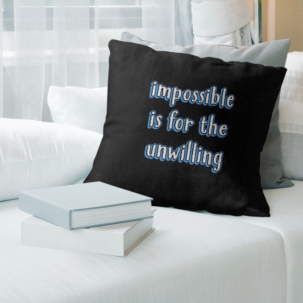 Quotes Impossible Quote Chalkboard Style Floor Pillow   Standard