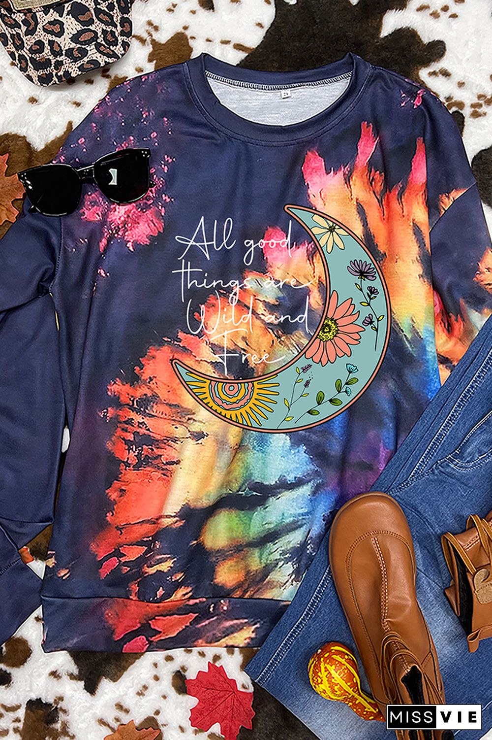 All Good things are Wild and Free Retro Sweatshirt Women Wholesale