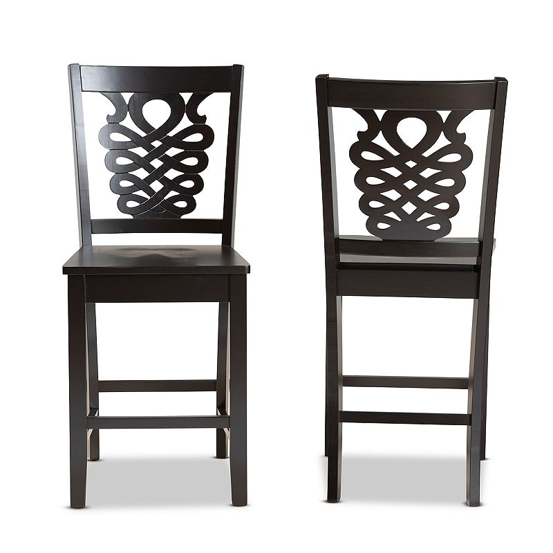 Baxton Studio Gervais Counter Stool 2-piece Set