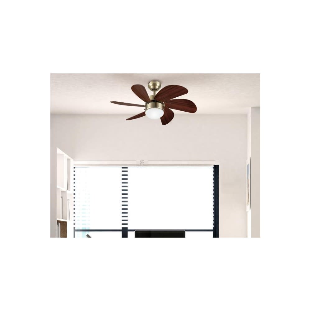 Westinghouse 30 Turbo Swirl Brass LED Indoor Ceiling Fan ;