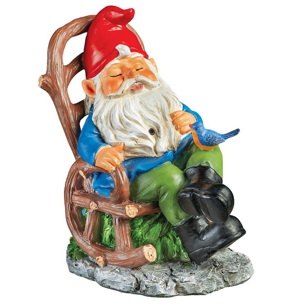 Collections Etc Hand painted Motion Activated Snoring Gnome Decoration