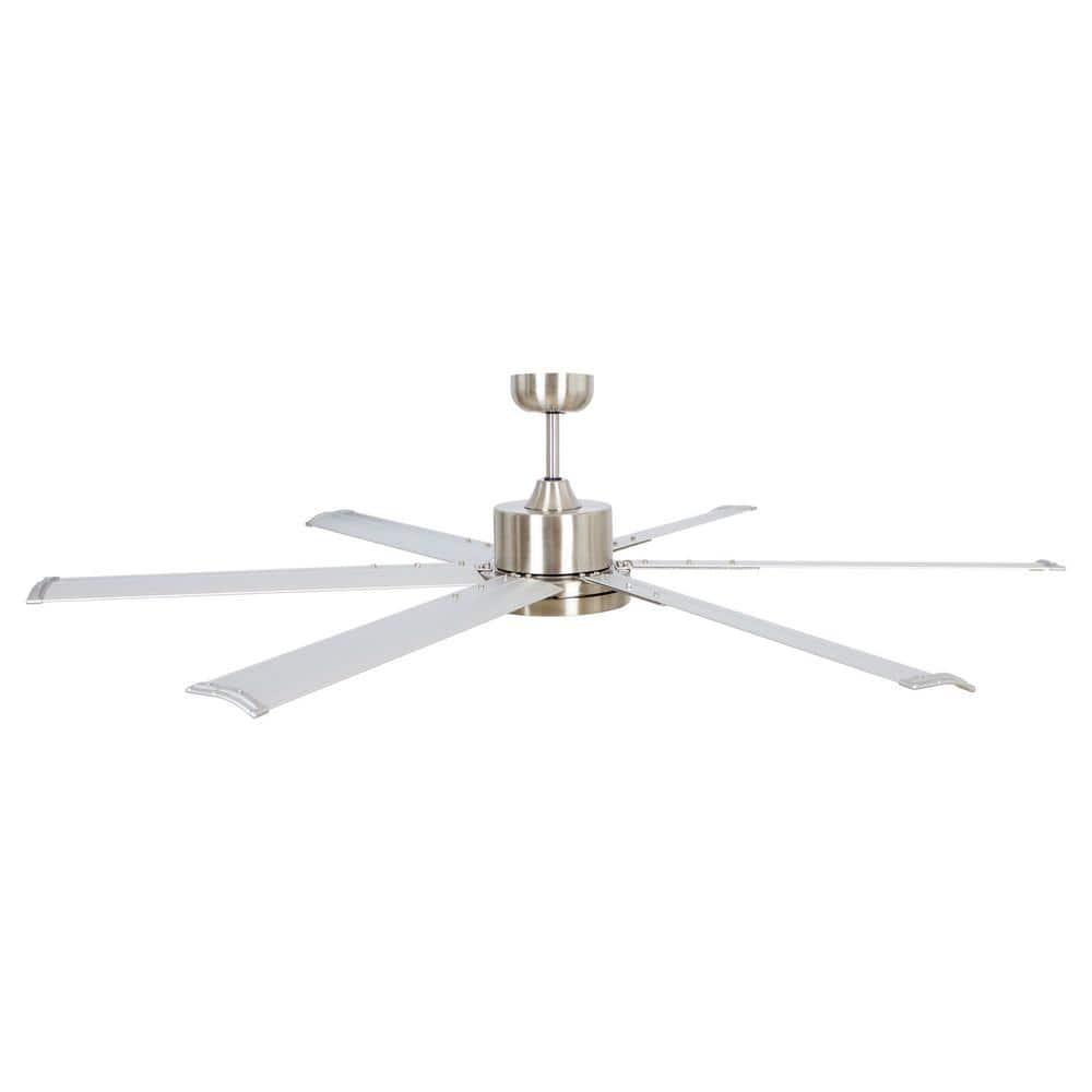 Parrot Uncle Balachandran 65 in Integrated LED Brushed Nickel Ceiling Fan with Light and Remote Control