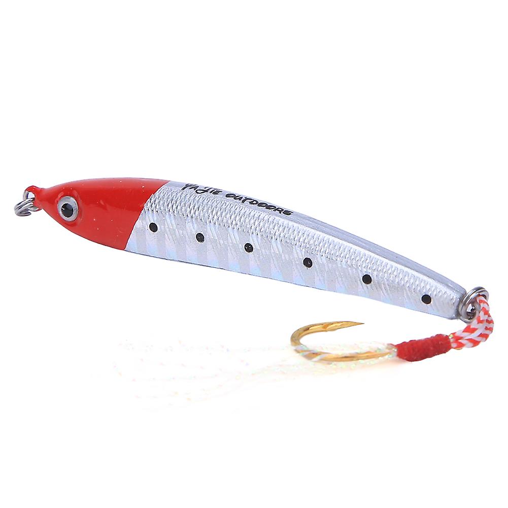 Single Hook 6.5cm Submerged Type Hard Bait Lure With Feathers Fishing Accessory3#