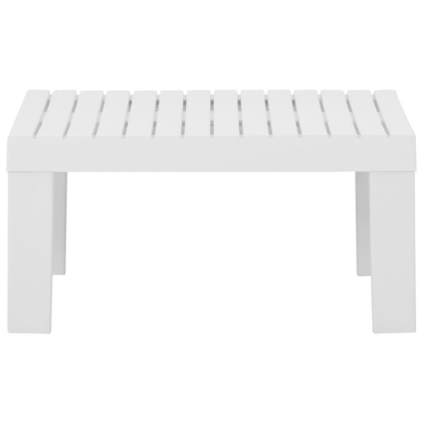 vidaXL Patio Lounge Table Plastic White