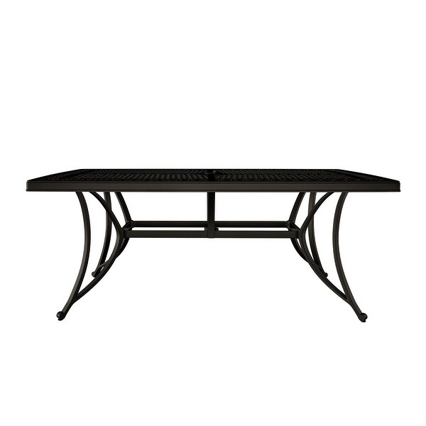 72x42 in. Outdoor All Cast Aluminum Rectangular Dining Table