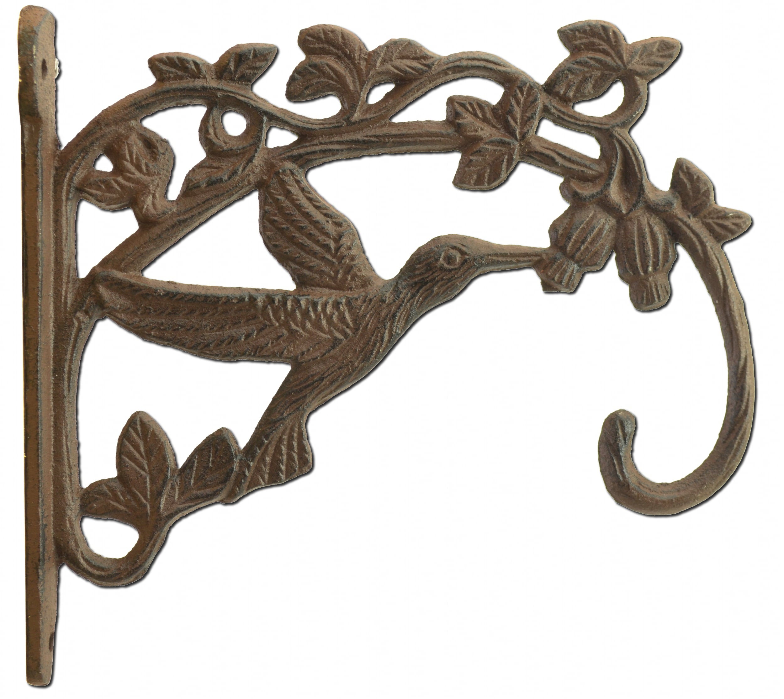 Decorative Cast Iron Plant Hanger - Hummingbird - 7.5