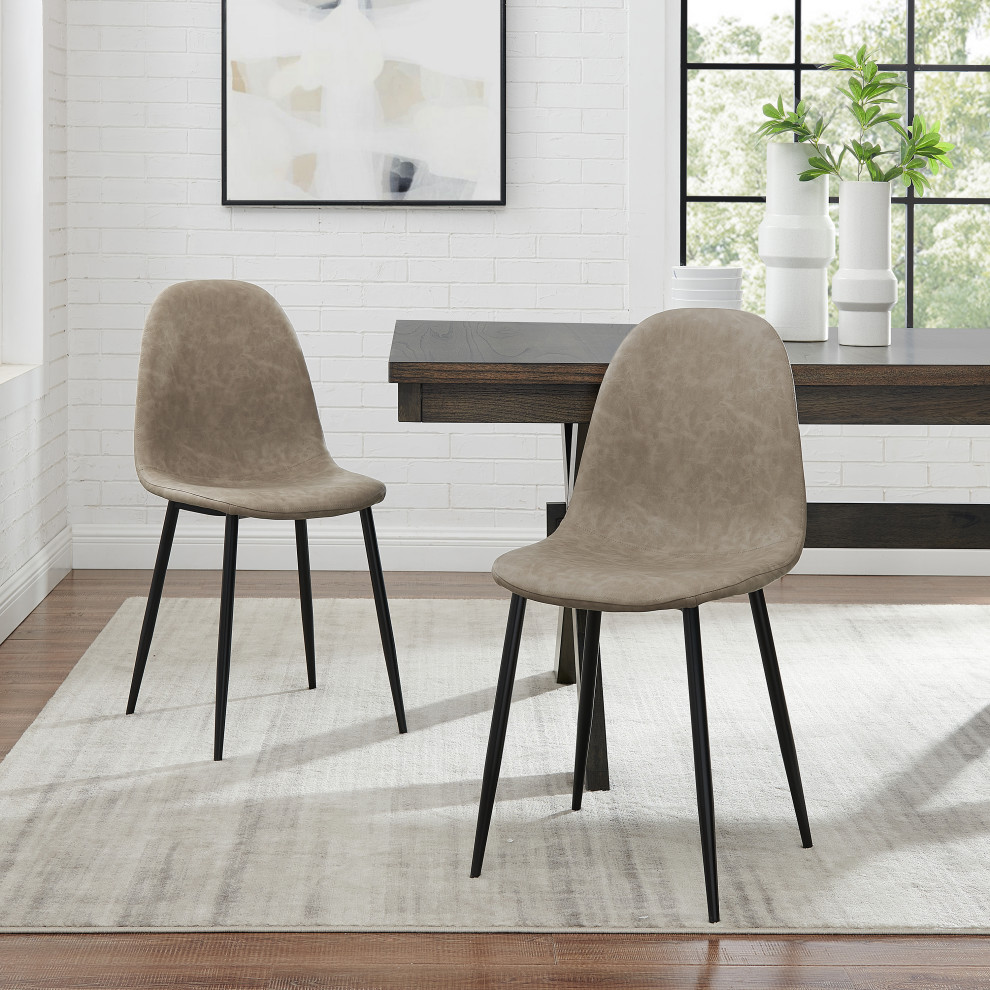 Weston 2 Piece Dining Chair Set   Midcentury   Dining Chairs   by Crosley  Houzz