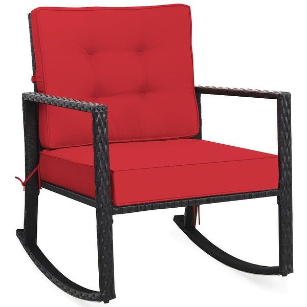 Patio Rocking Chair Outdoor Glider Rattan Rocker Chair