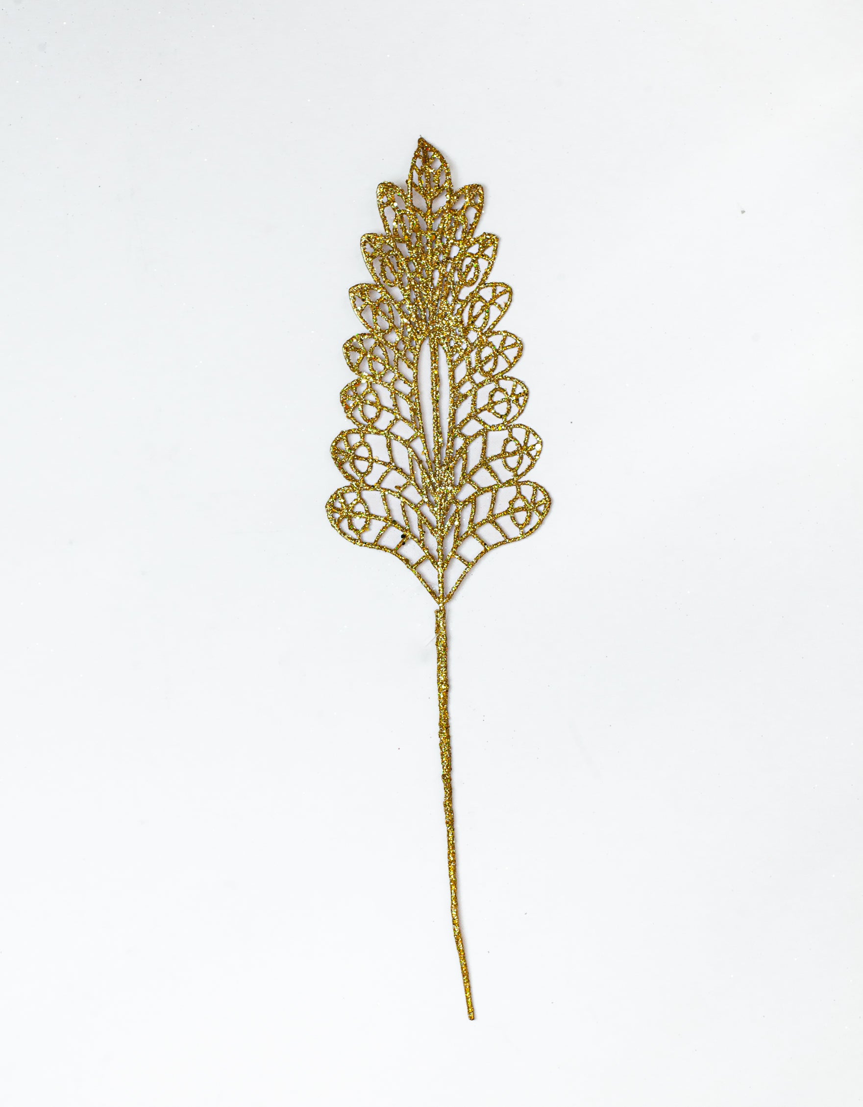 21 Gold Fern Leaf Pick Set Of 12