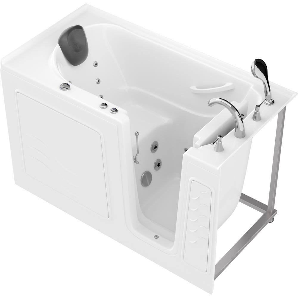 Universal Tubs Safe Premier 59 in. Right Drain Walk-in Whirlpool Bathtub in White HD3060WIRWH-CP