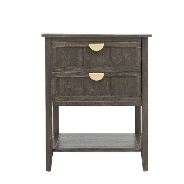 2 Drawer Side Table for Bedroom Living Room and Study