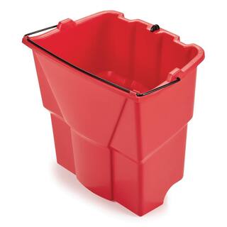 Rubbermaid Commercial Products WaveBrake 4.5 Gal. Red Plastic Dirty Water Bucket 2064907