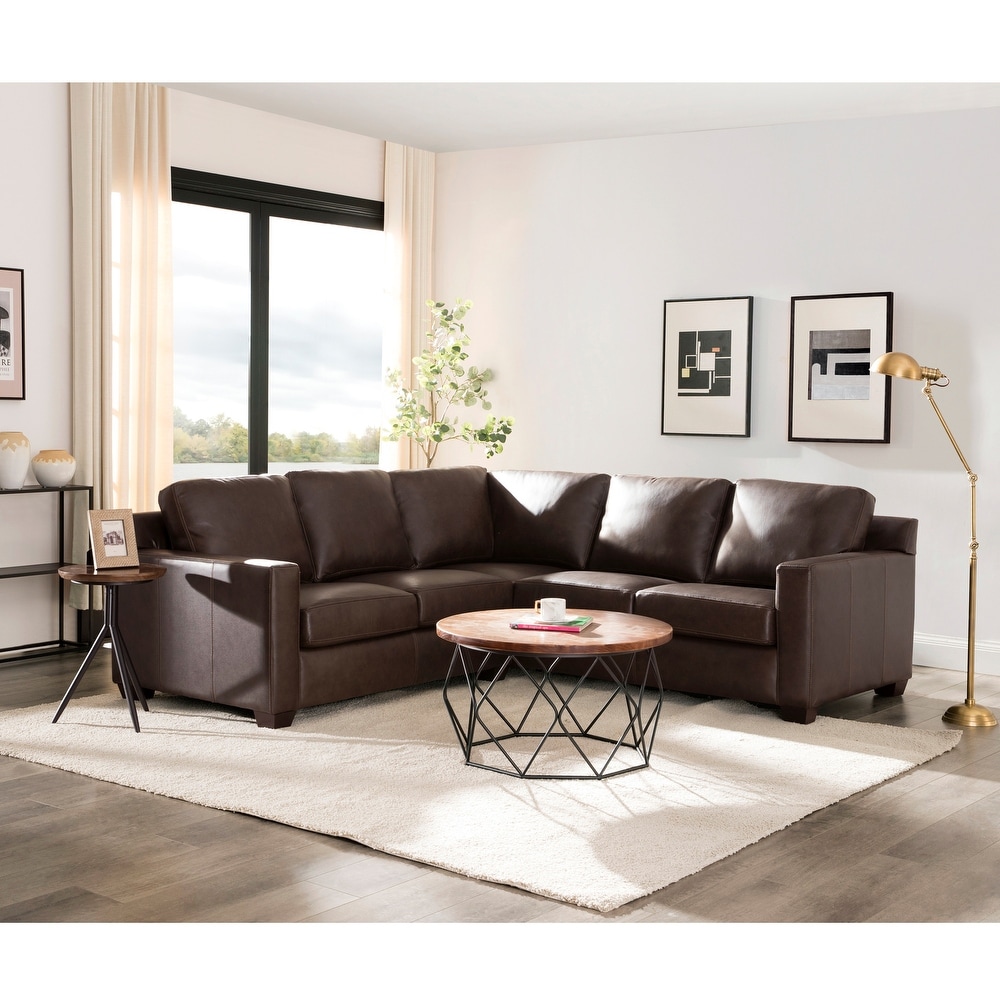 Strick   Bolton Hansen Chestnut Brown 2 piece Sectional   95\