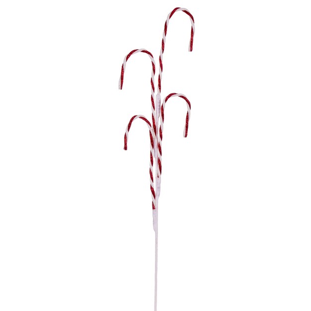 Red And White Candy Cane Glitter Spray 6 Per Bag