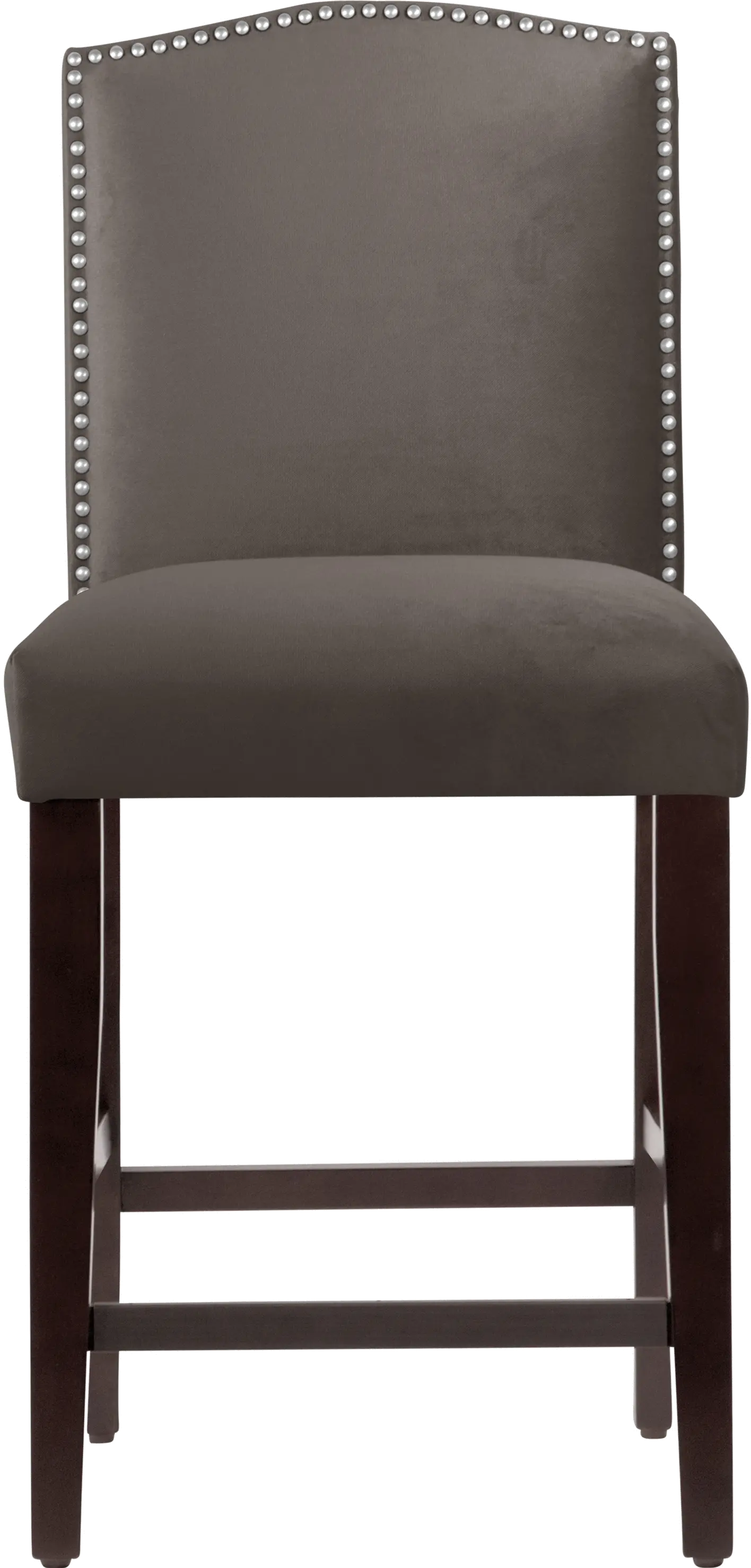 Theo Dark Brown Nail Button Back Counter Stool- Skyline Furniture