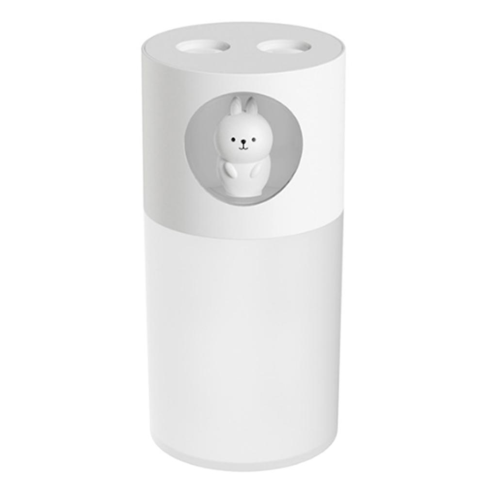 White 280ml Cute Pet Air Humidifier 2 Nozzles Mist Spray Usb Humidifier Night Light (white)