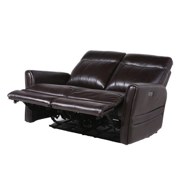 Coachella Power Recliner Loveseat Brown Steve Silver Co